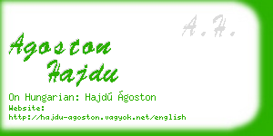 agoston hajdu business card