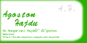 agoston hajdu business card